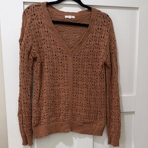 Maurices Women's Brown V-Neck Sweater